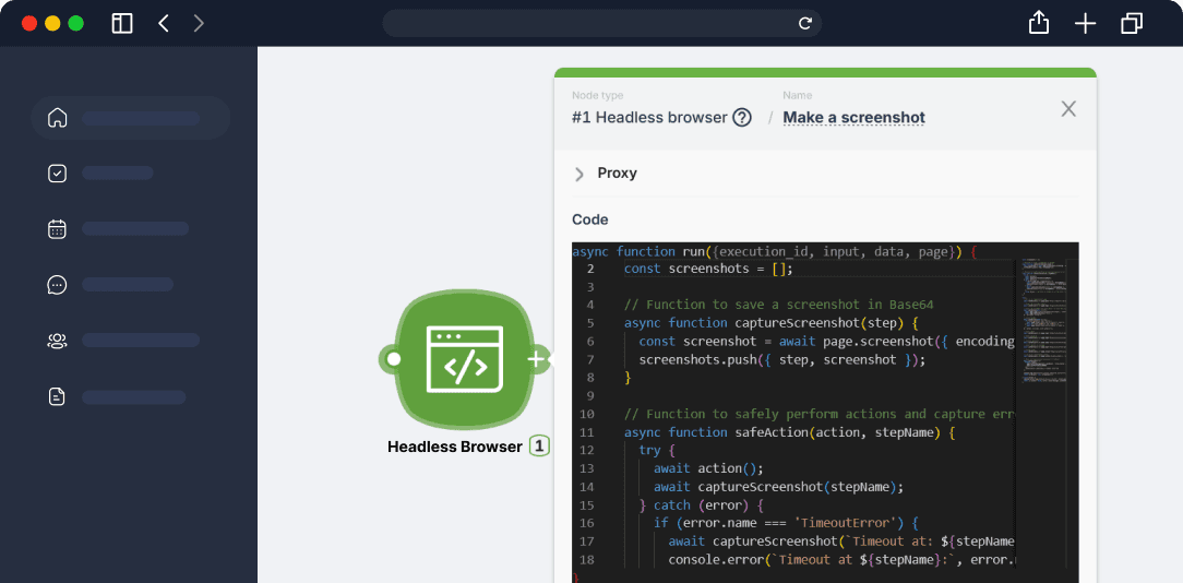 Automatisierungsschnittstelle für Headless-Browser