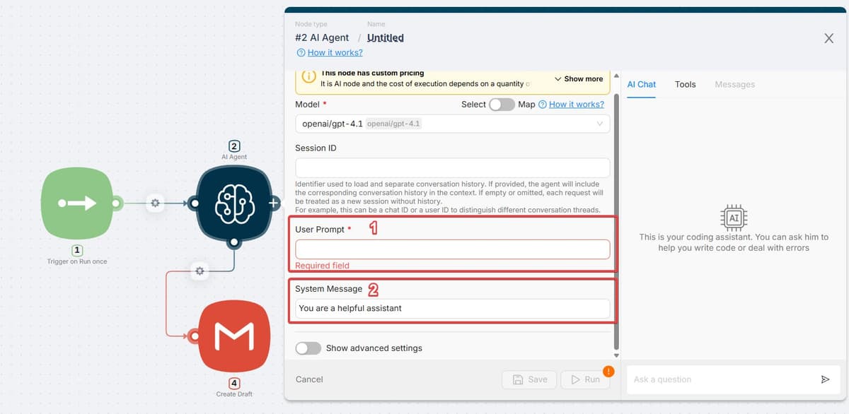 Turn chatbot into AI agent for automation