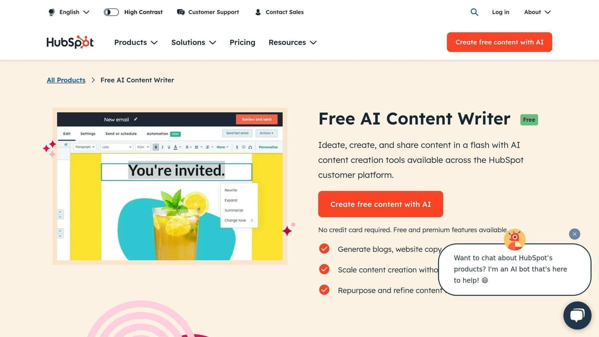 HubSpot AI Writer