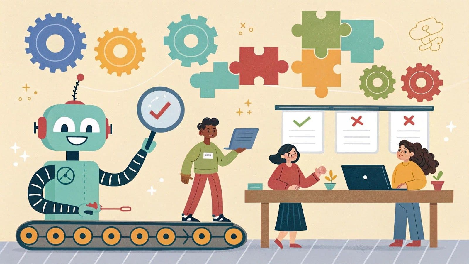 A graphic showing the key steps for integrating content automation tools.