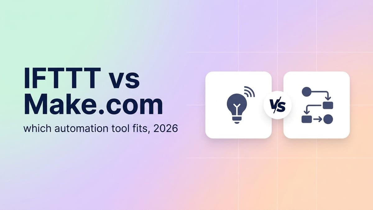 IFTTT vs Make.com comparison in 2026
