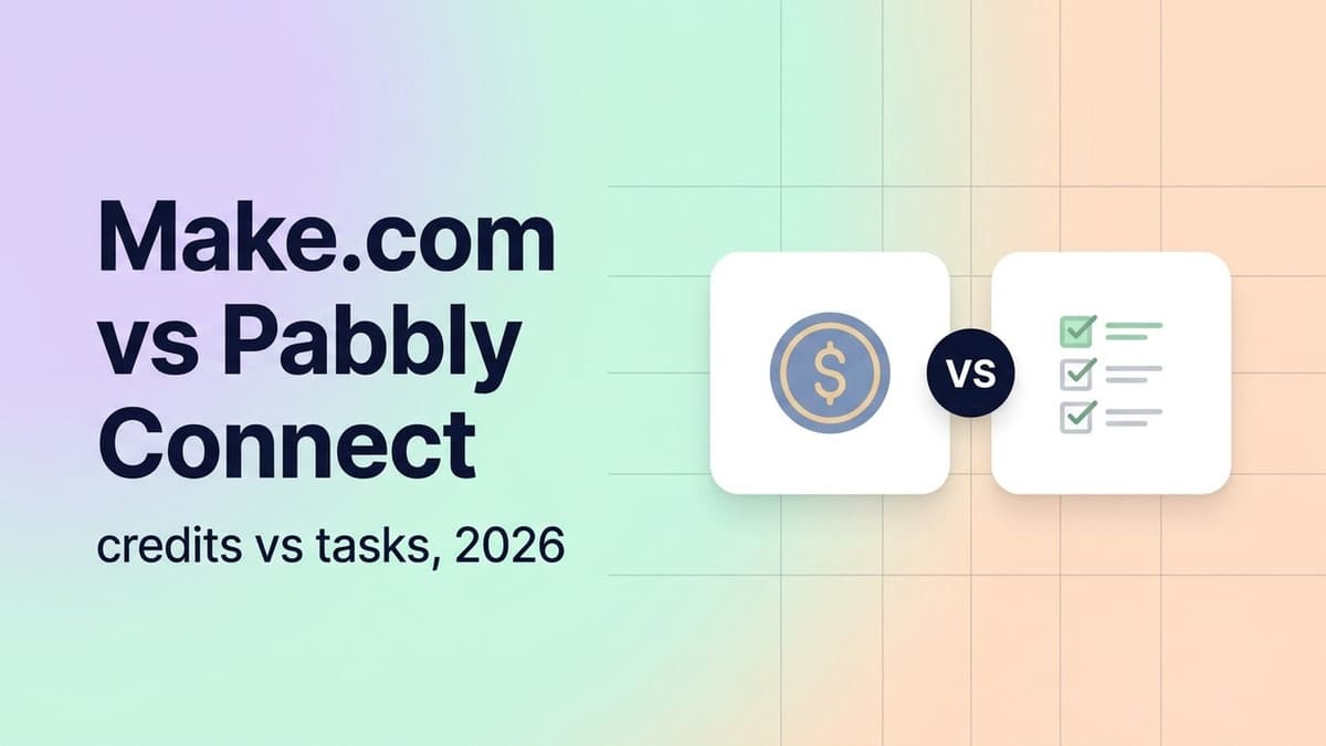 Make.com vs Pabbly Connect comparison in 2026