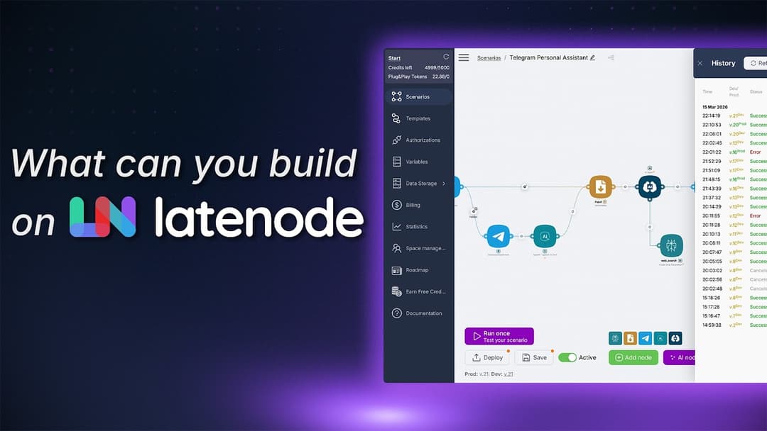 Latenode — AI Workflow Automation with 1,200+ apps and LLMs Built In