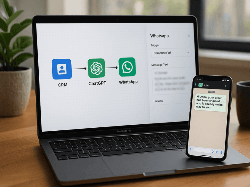 WhatsApp automation template - CRM-based follow-up notifications