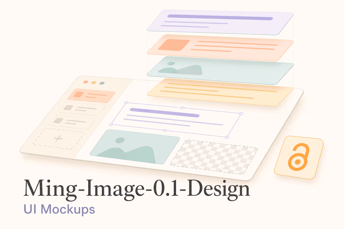 Ant Group opens Ming-Image-0.1-Design for UI mockups
