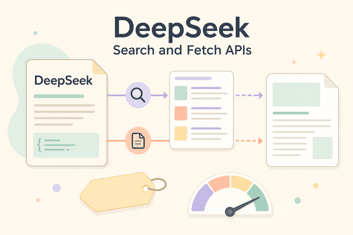 Endpoints DeepSeek pour rechercher le web et récupérer des pages