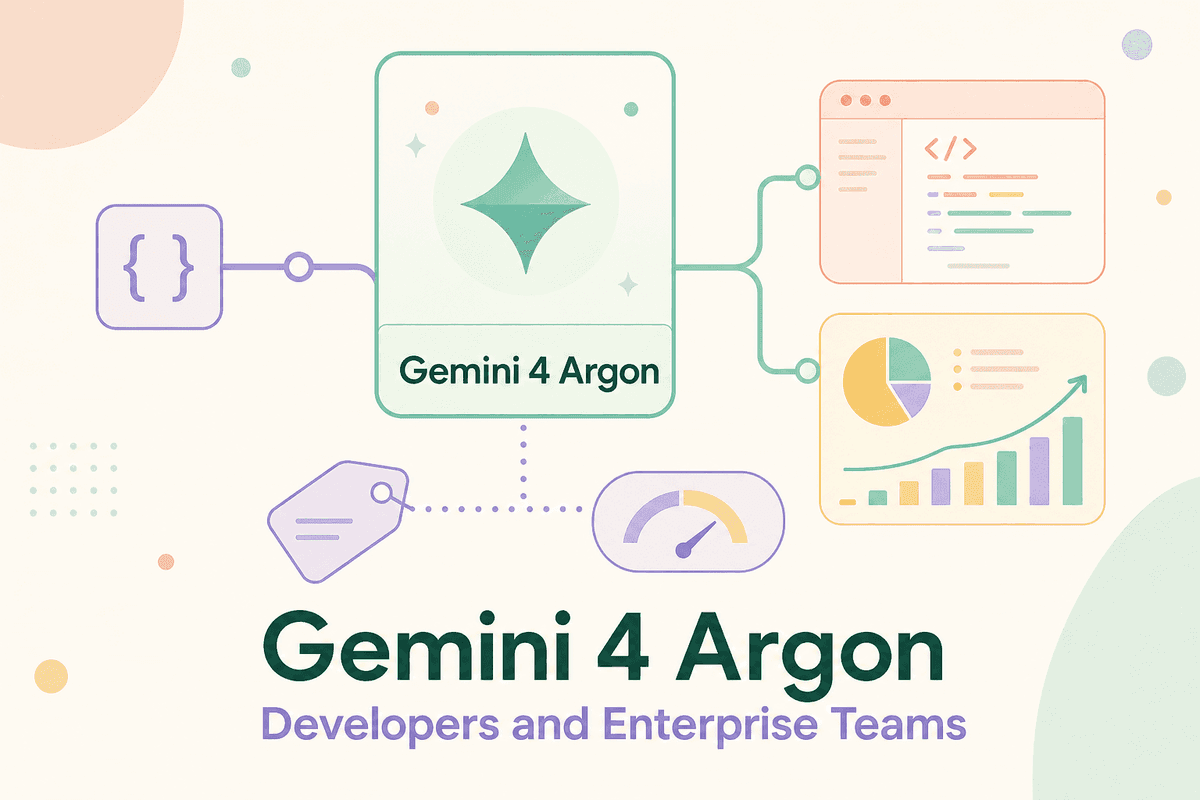 Gemini 4 Argon in Google-Entwicklertools und der Gemini-App