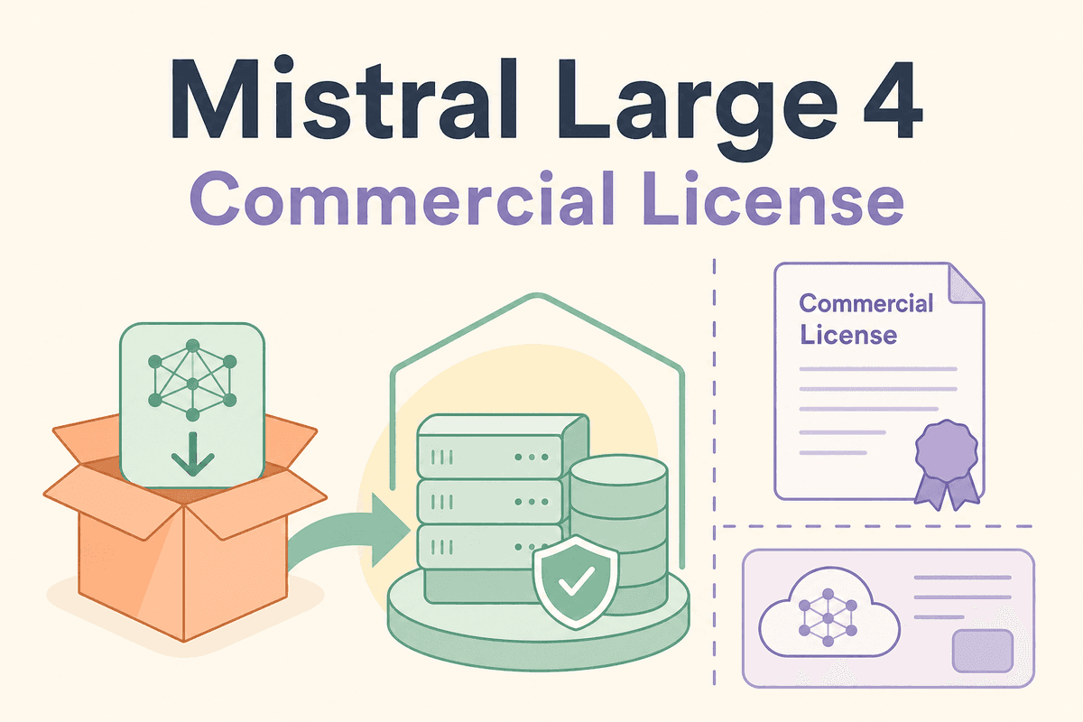Mistral releases open weights for Large 4, MaaS use needs a license