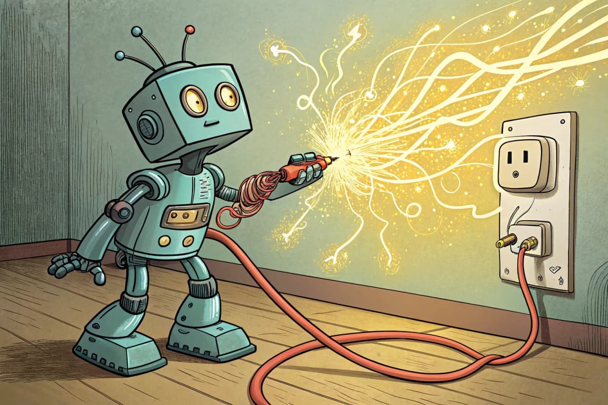 Blue lightbulb illuminates a yellow question mark, symbolizing idea generation & thoughtful inquiry.