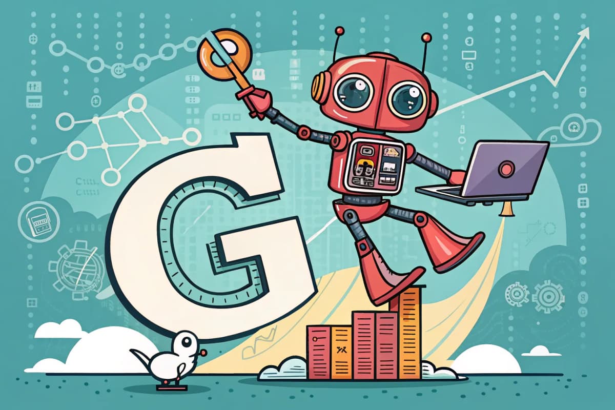 Illustration: abstract, colorful figures representing interconnected ideas or collaboration.