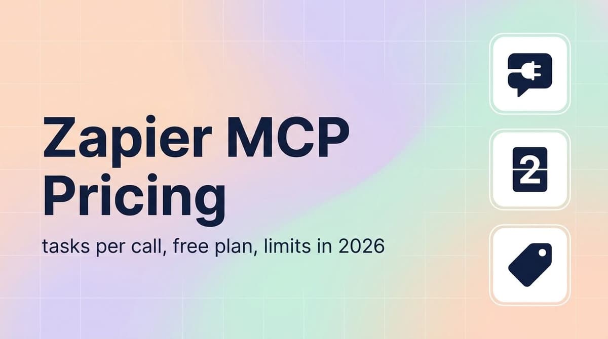 Zapier MCP pricing in 2026: tasks per tool call, the Free plan and the limits