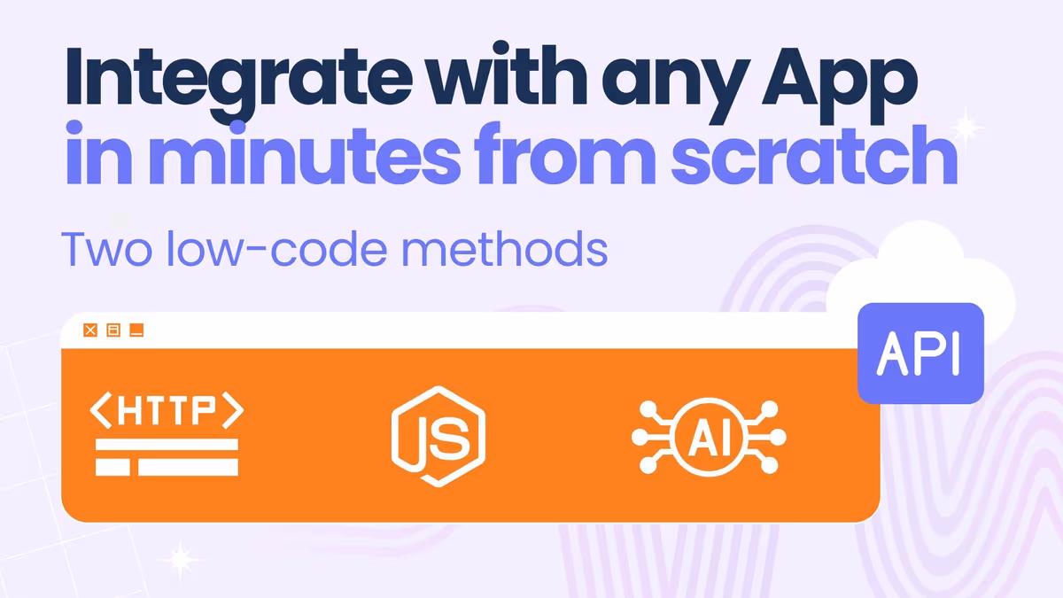 Crear integración con cualquier aplicación: dos métodos