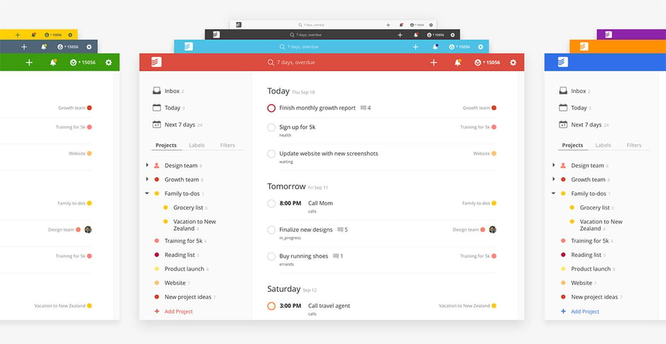 Todoist to-do-list app home page‍