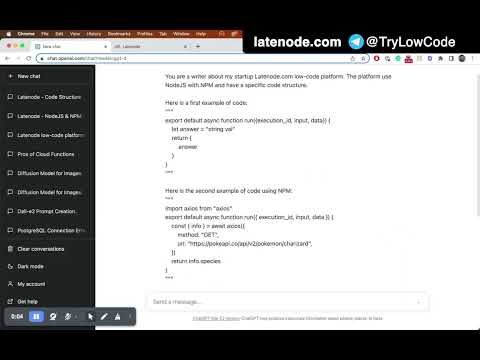 Cómo escribir y ejecutar código JS con ChatGPT y LateNode.com