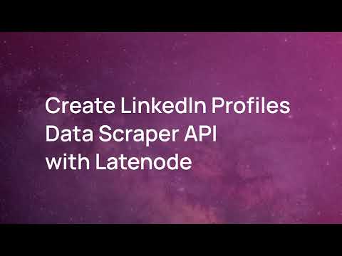 Automatice sus estadísticas de LinkedIn: cree una API dinámica de extracción de perfiles